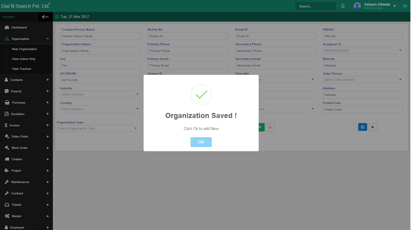 Add new organization 2